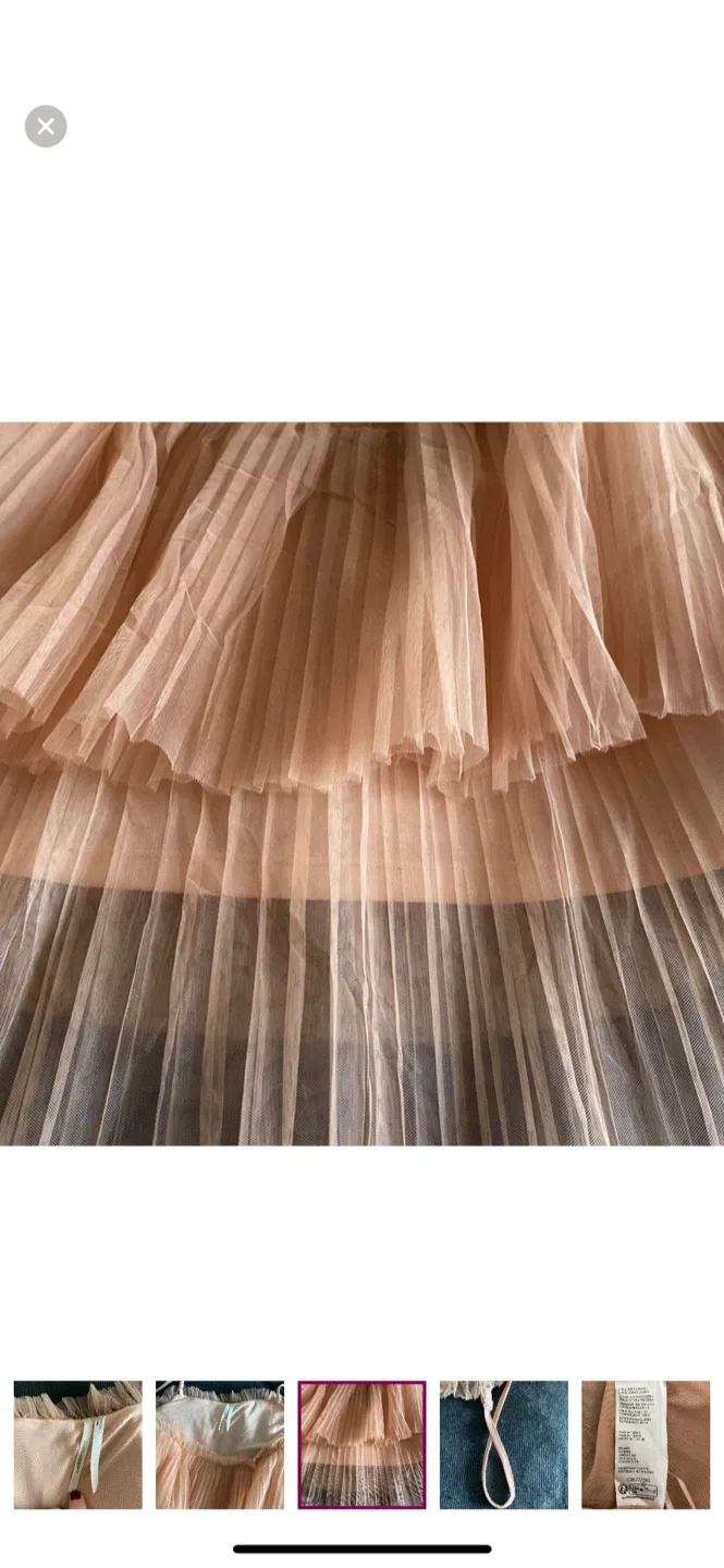 Anthropologie Tiered Tulle Cami Top - Size L image indicator(5)