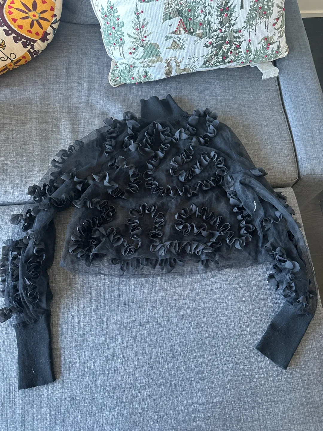 Black Ruffle Top thumbnail