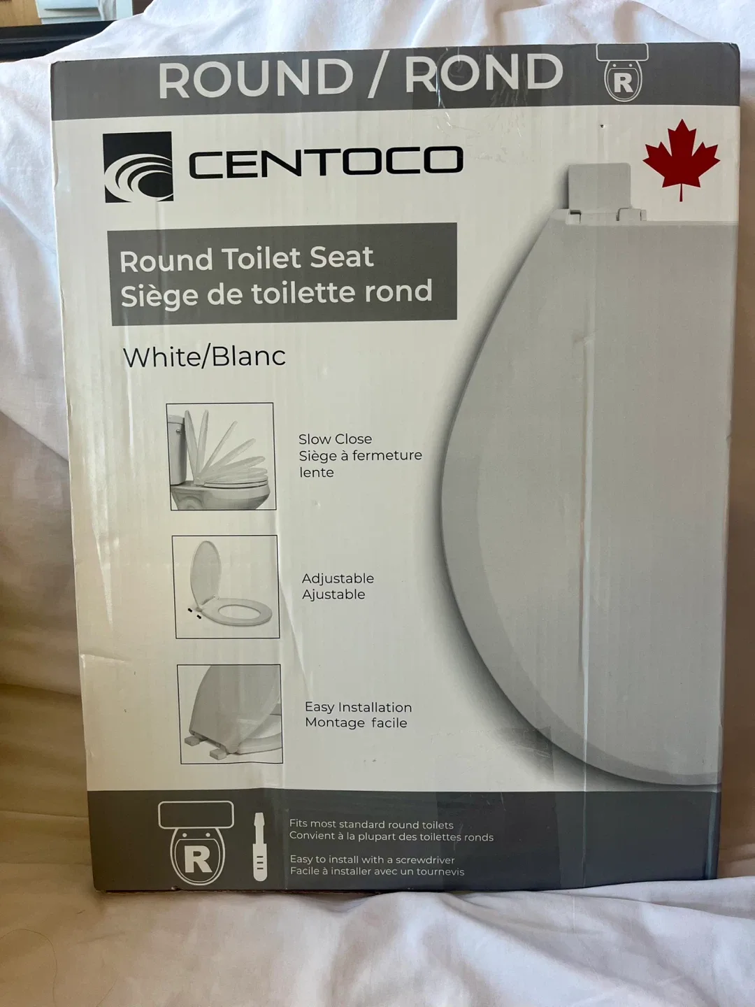 Centoco Round Toilet Seat - White thumbnail