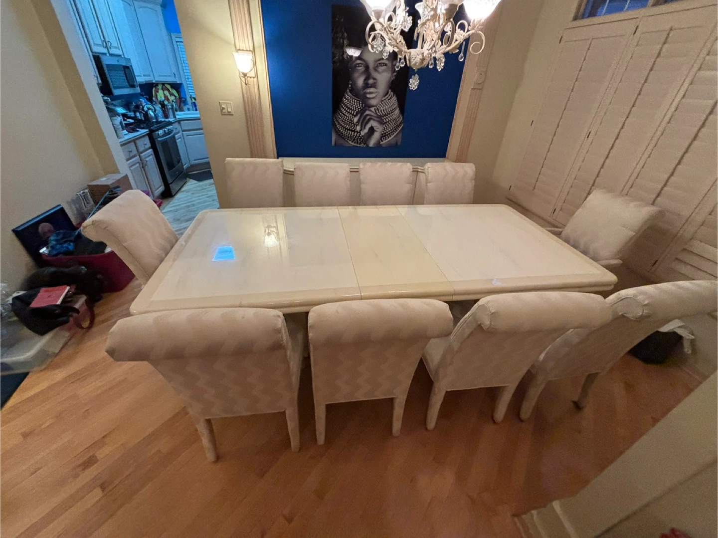 Custom made Dining Table Set with 10 Chairs