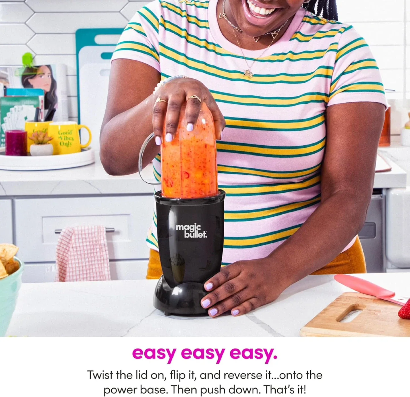 Magic Bullet Blender with To-Go Lid image indicator(4)