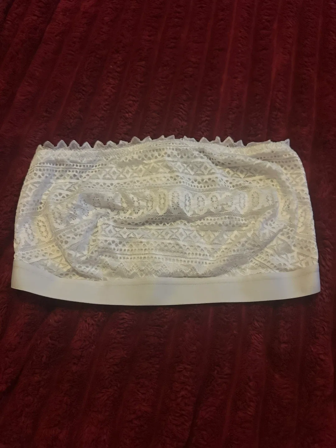 White Lace Bandeau Top