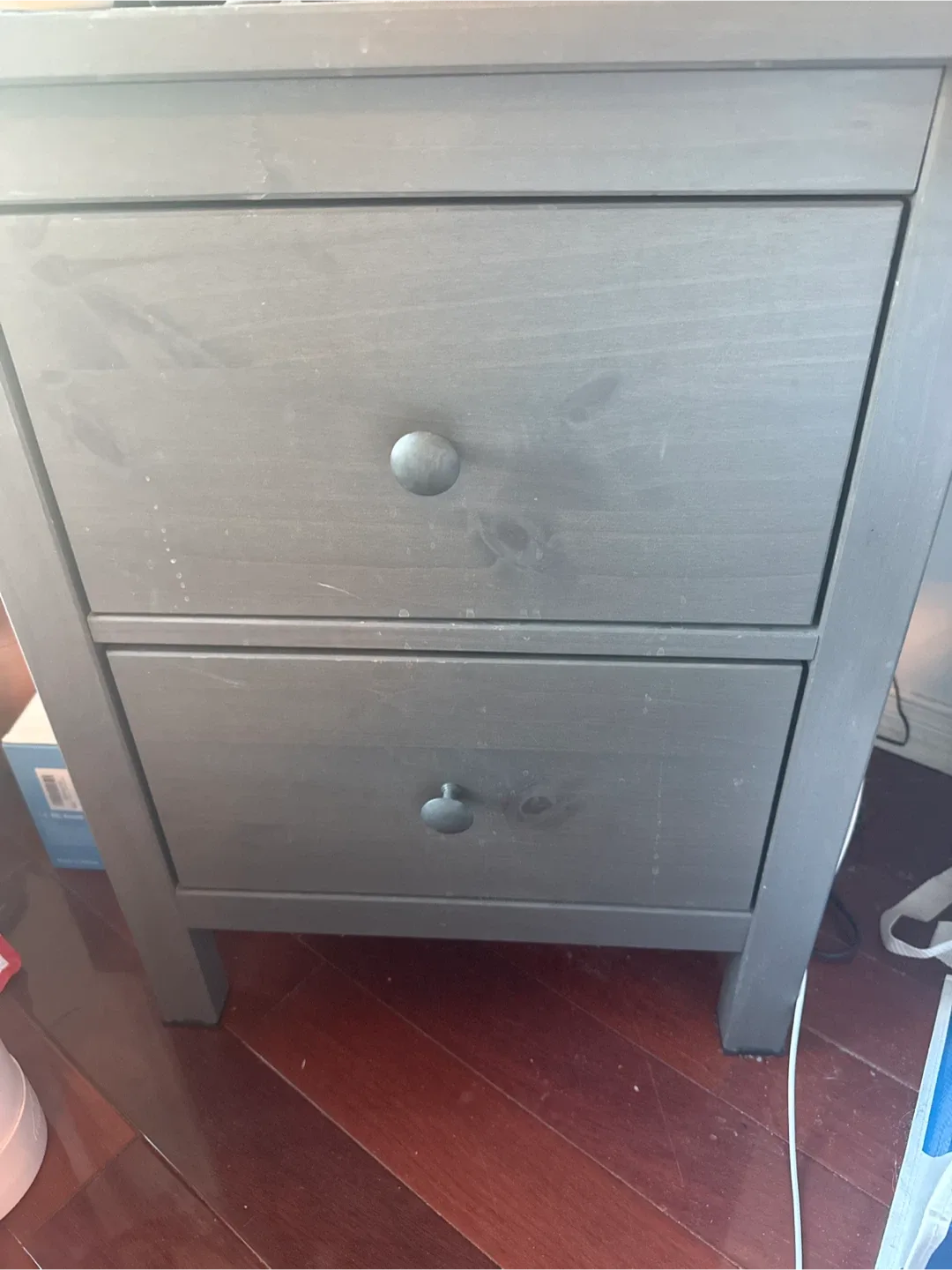 2 Ikea Hemnes Grey Nightstand image indicator(2)