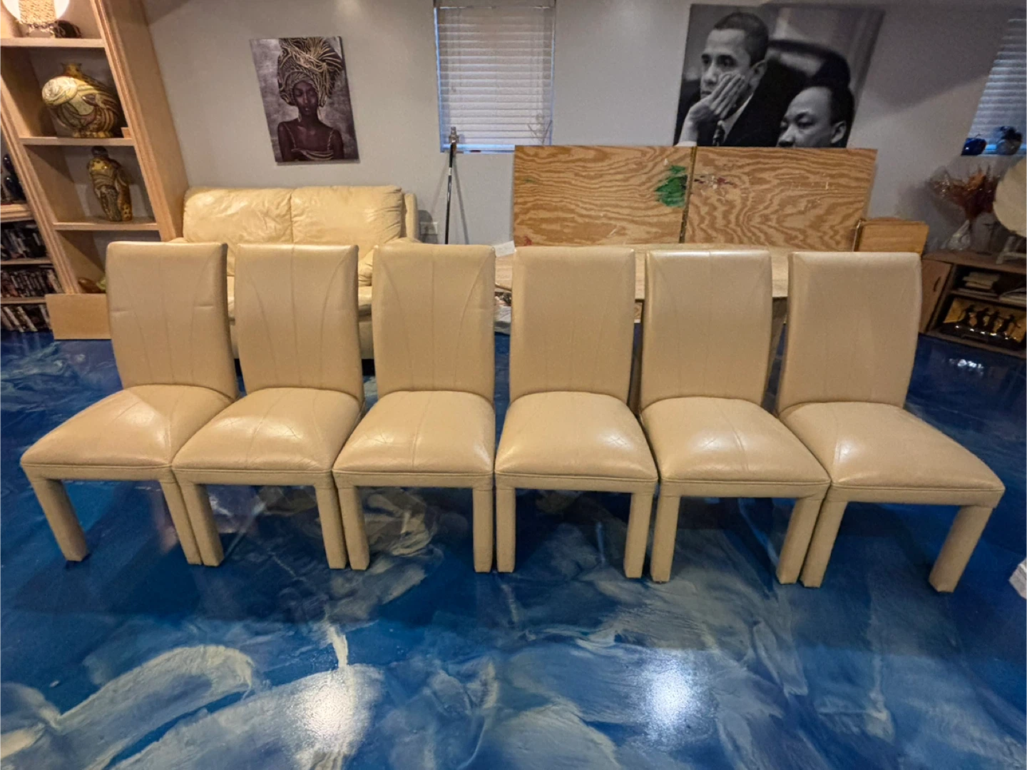 Set of 6 Dining Chairs - Butter Cream