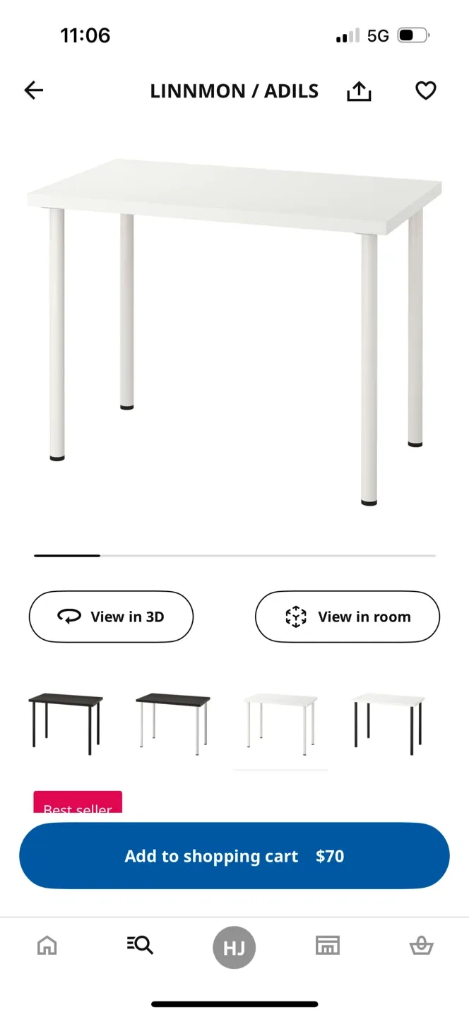 ❗️moving sale ❗️IKEA table - LINNMON, ADILS thumbnail