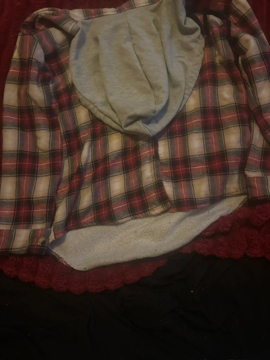 Plaid Flannel button up sweater