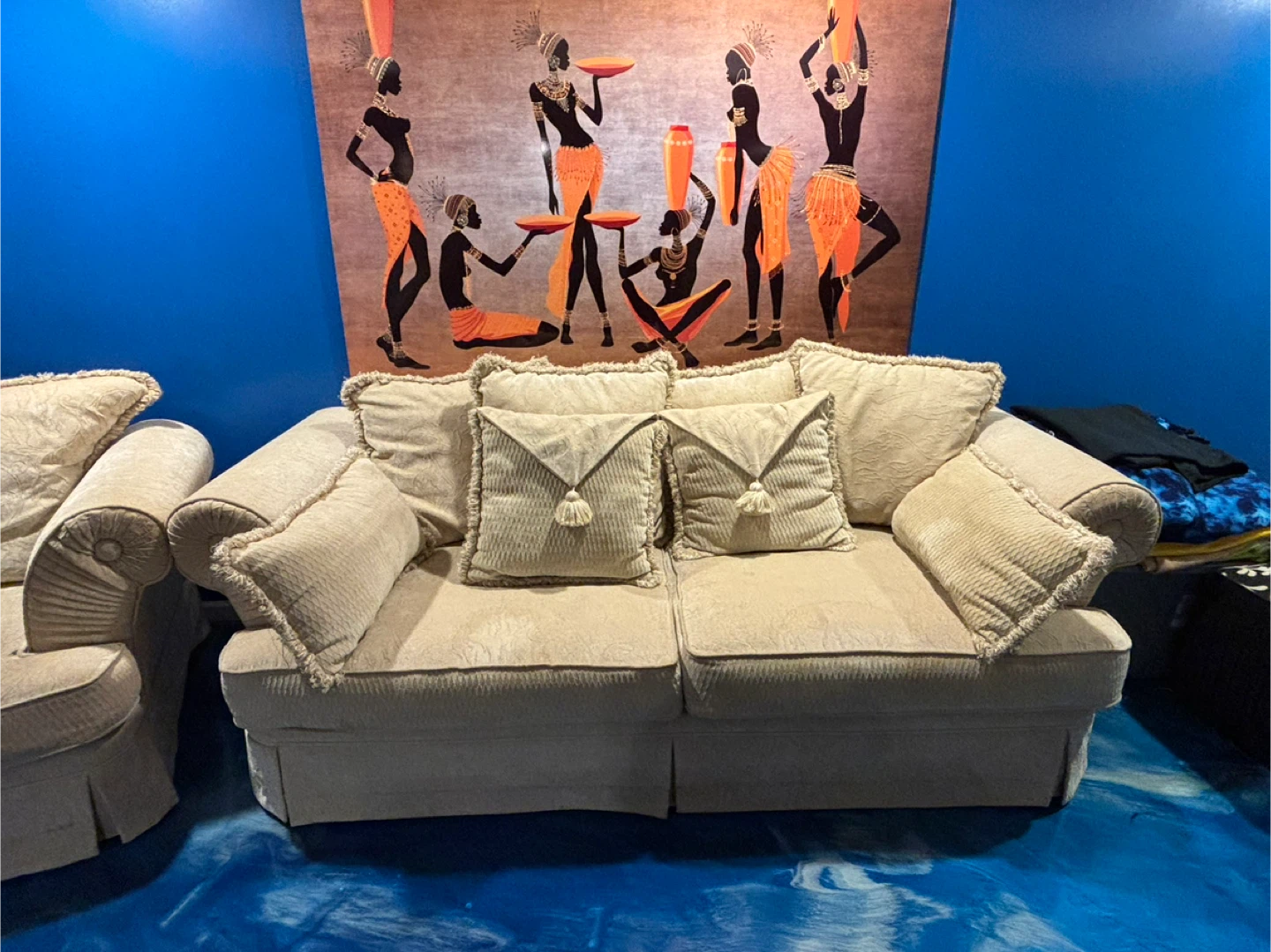 Beige Sofa & Armchair Set