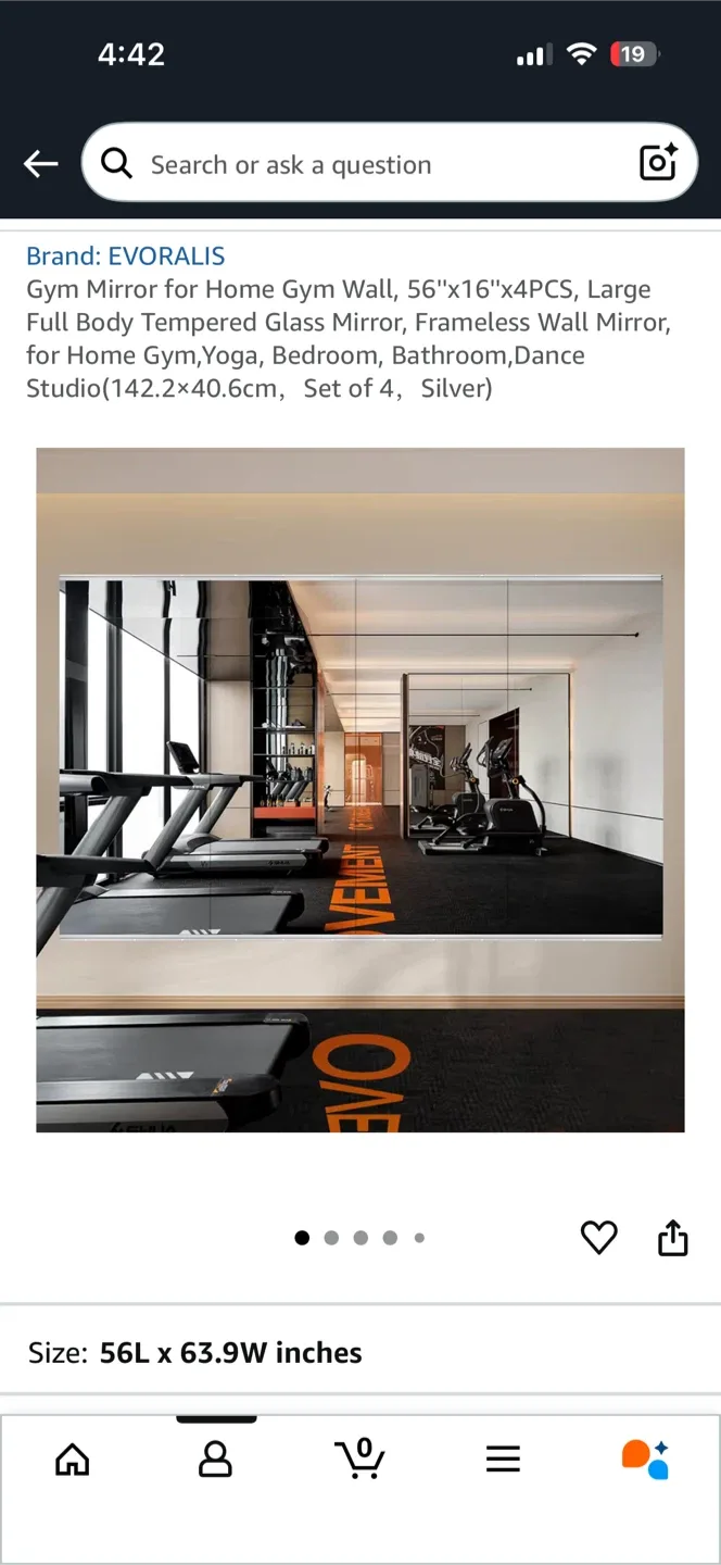 Wall Mirror Panels 56x63.9 inches image indicator(3)