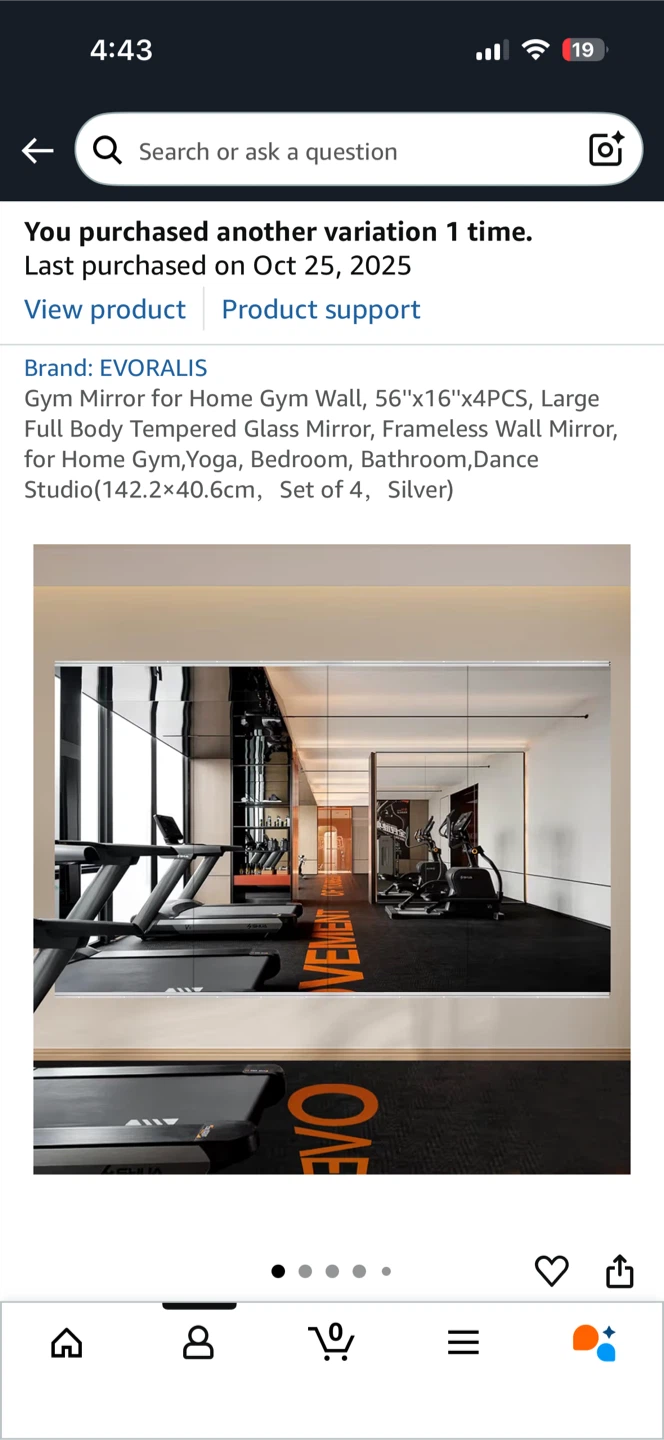 Wall Mirror Panels 56x63.9 inches