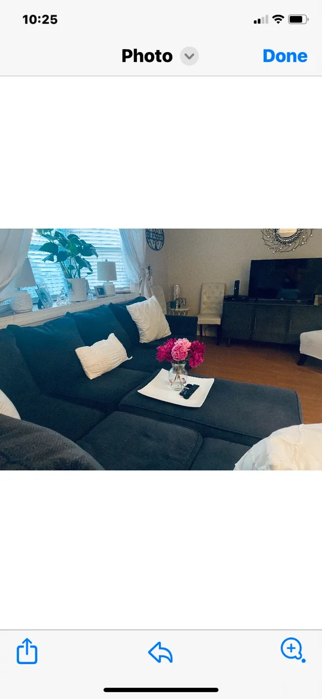 Comfortable Blue Sectional Sofa image indicator(2)