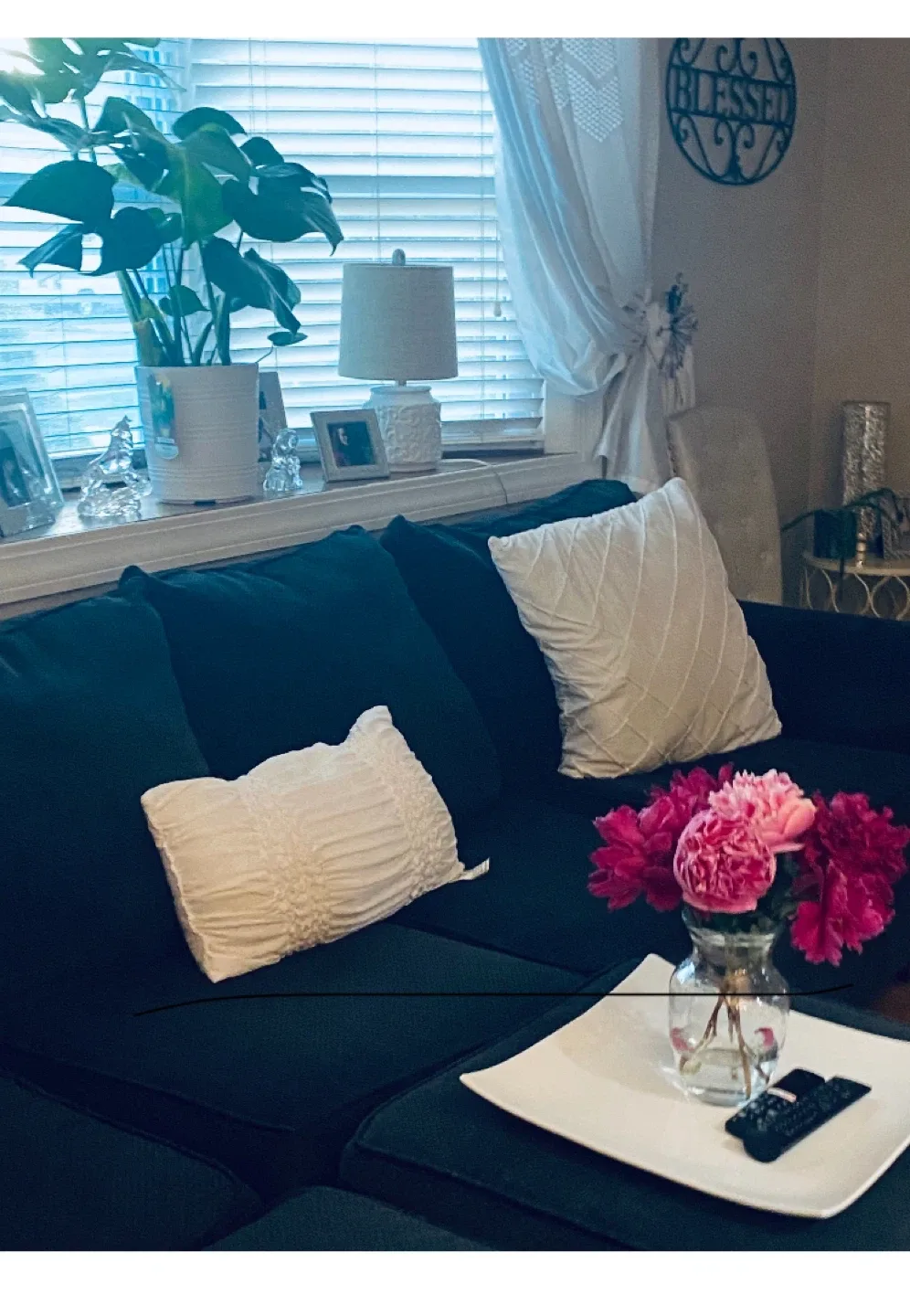 Comfortable Blue Sectional Sofa image indicator(3)