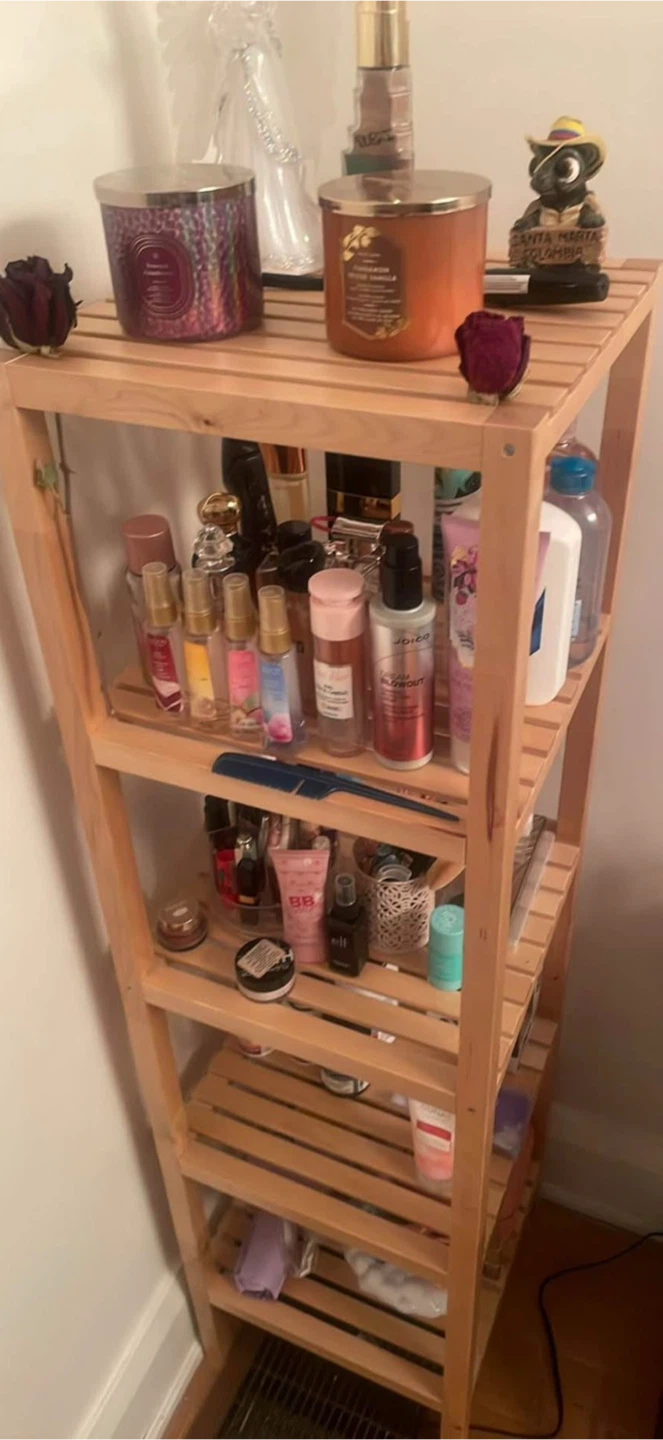 5-Tier Wooden Shelf – Natural Finish - photo 2