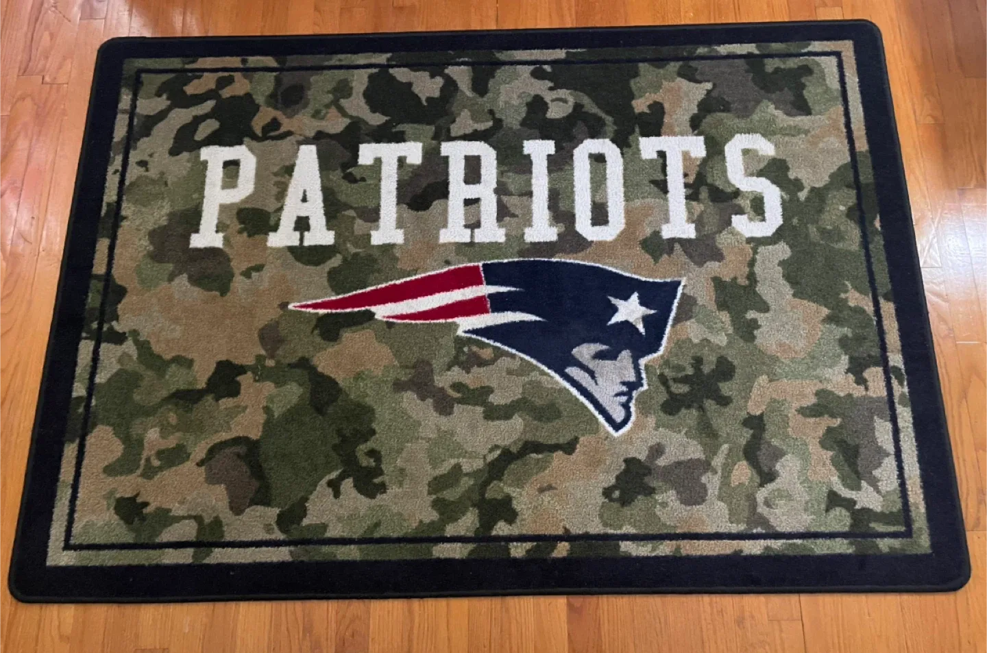 New England Patriots Camo Rug. thumbnail