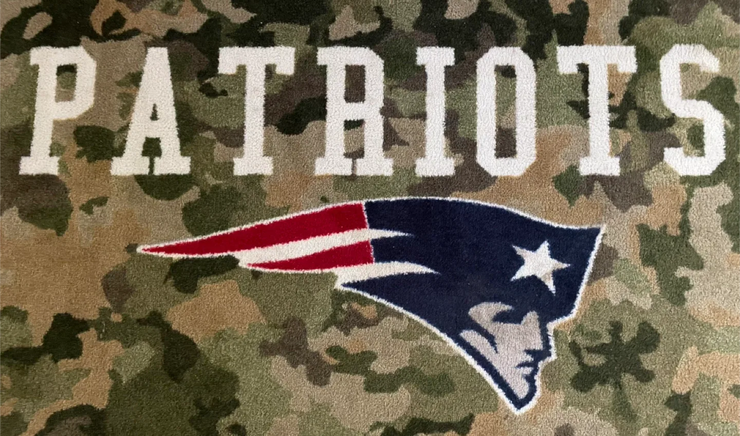 New England Patriots Camo Rug. image indicator(2)