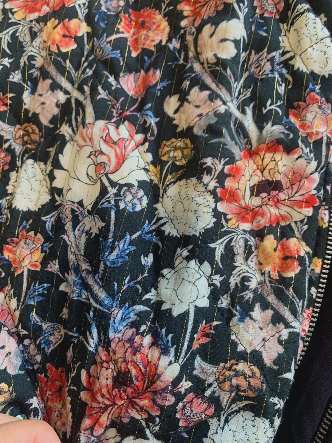 Zara TRF Floral Bomber Jacket - Size M image indicator(4)