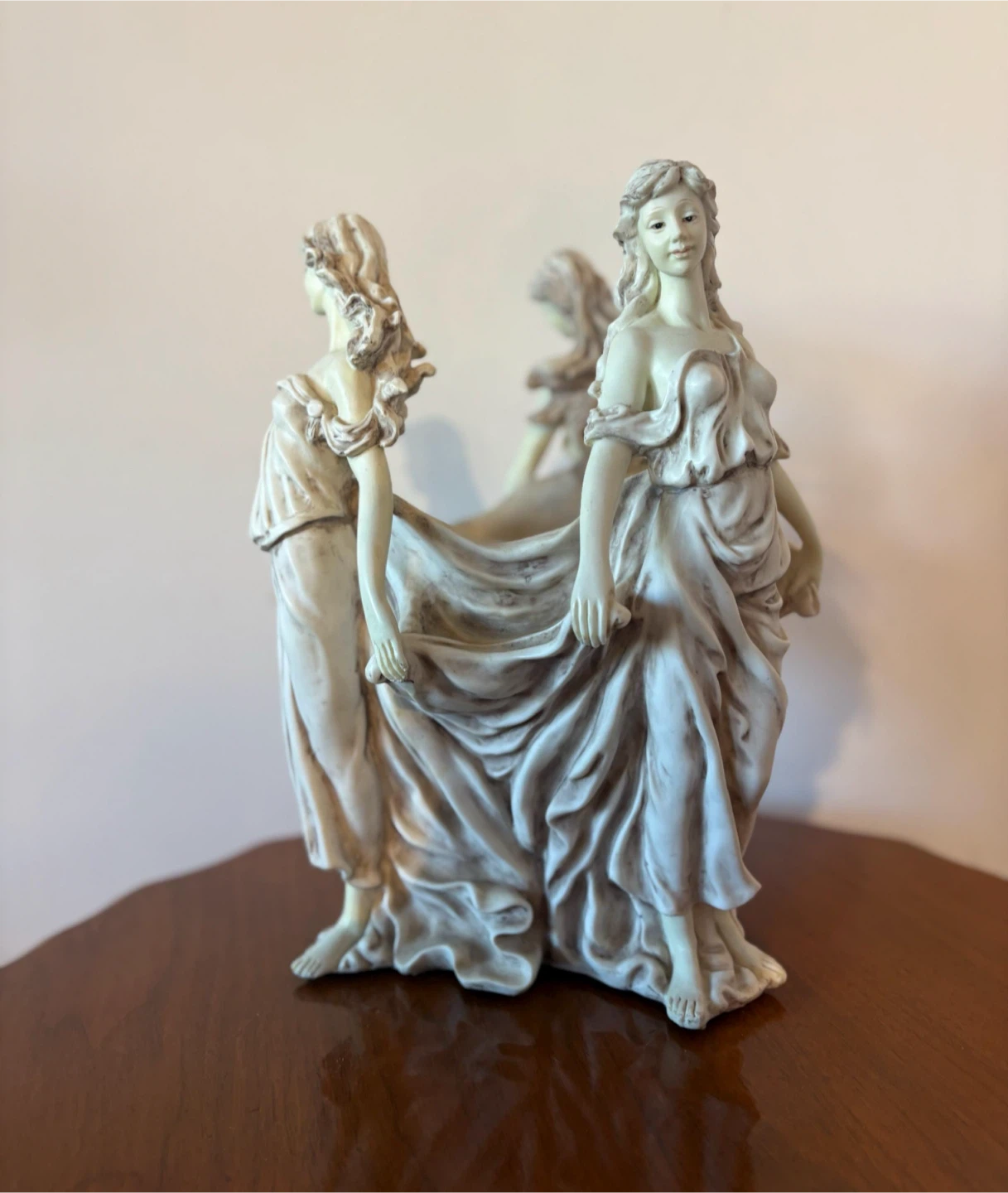 Vintage Dancing Ladies Statue vase
