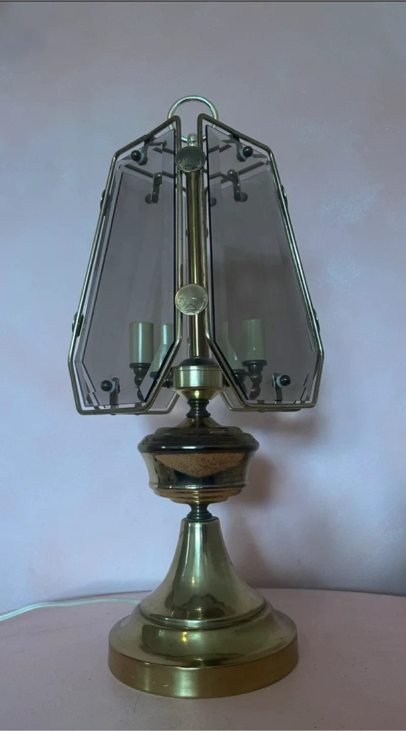 Vintage Brass Table Lamp heavy image indicator(2)