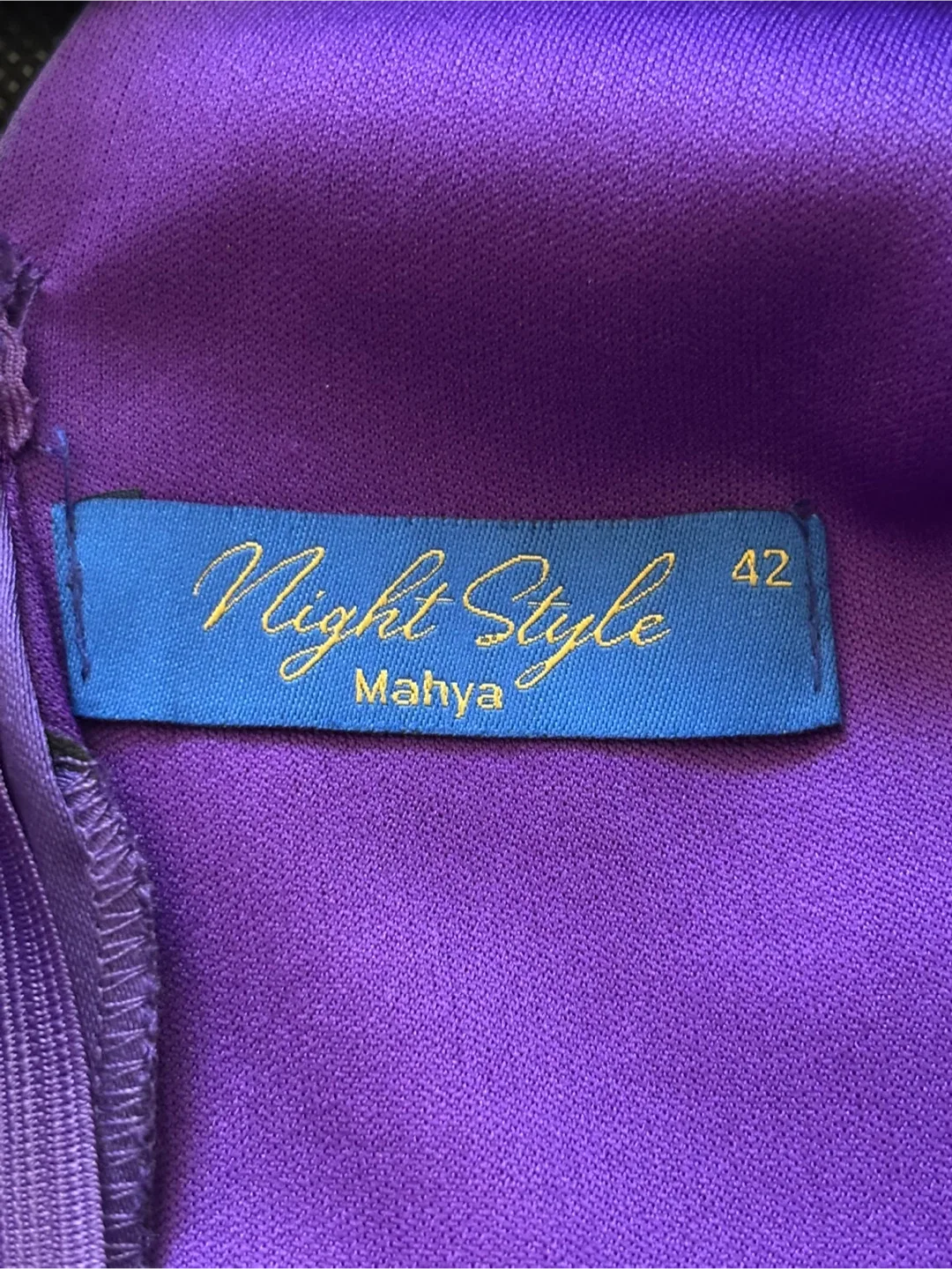 Night Style Mahya Purple Dress Size 42 image indicator(4)
