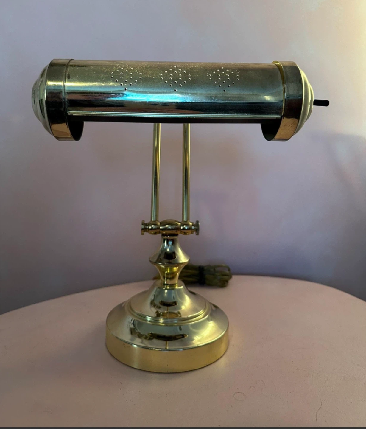 Vintage Brass Banker's Lamp