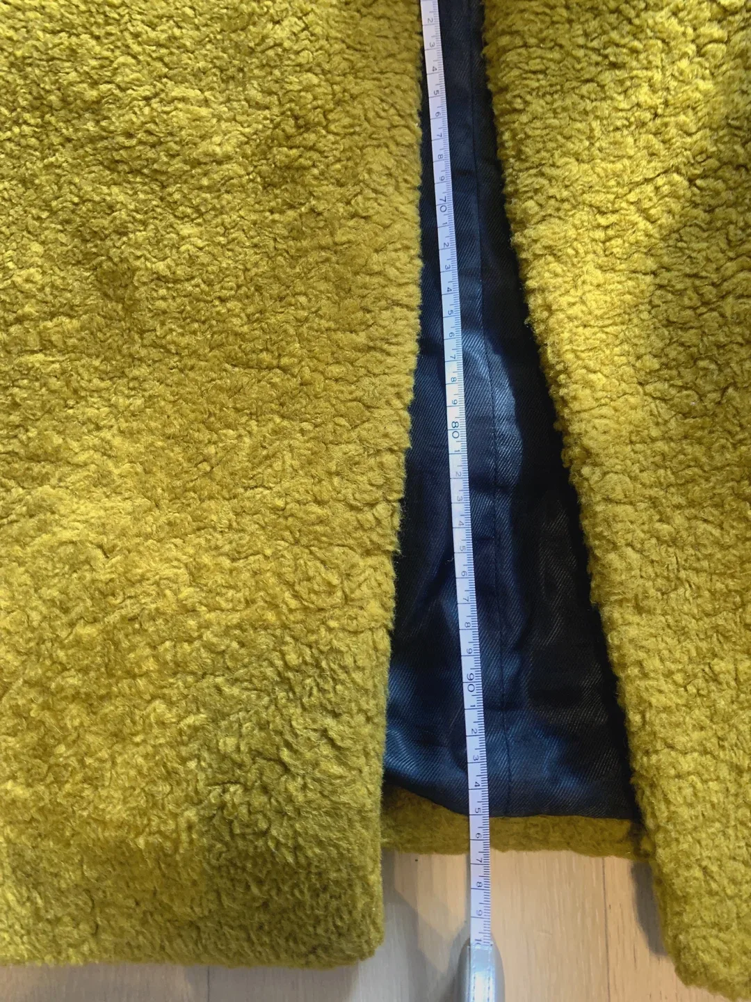 Zara Basic Yellow Teddy Coat - Size S image indicator(3)