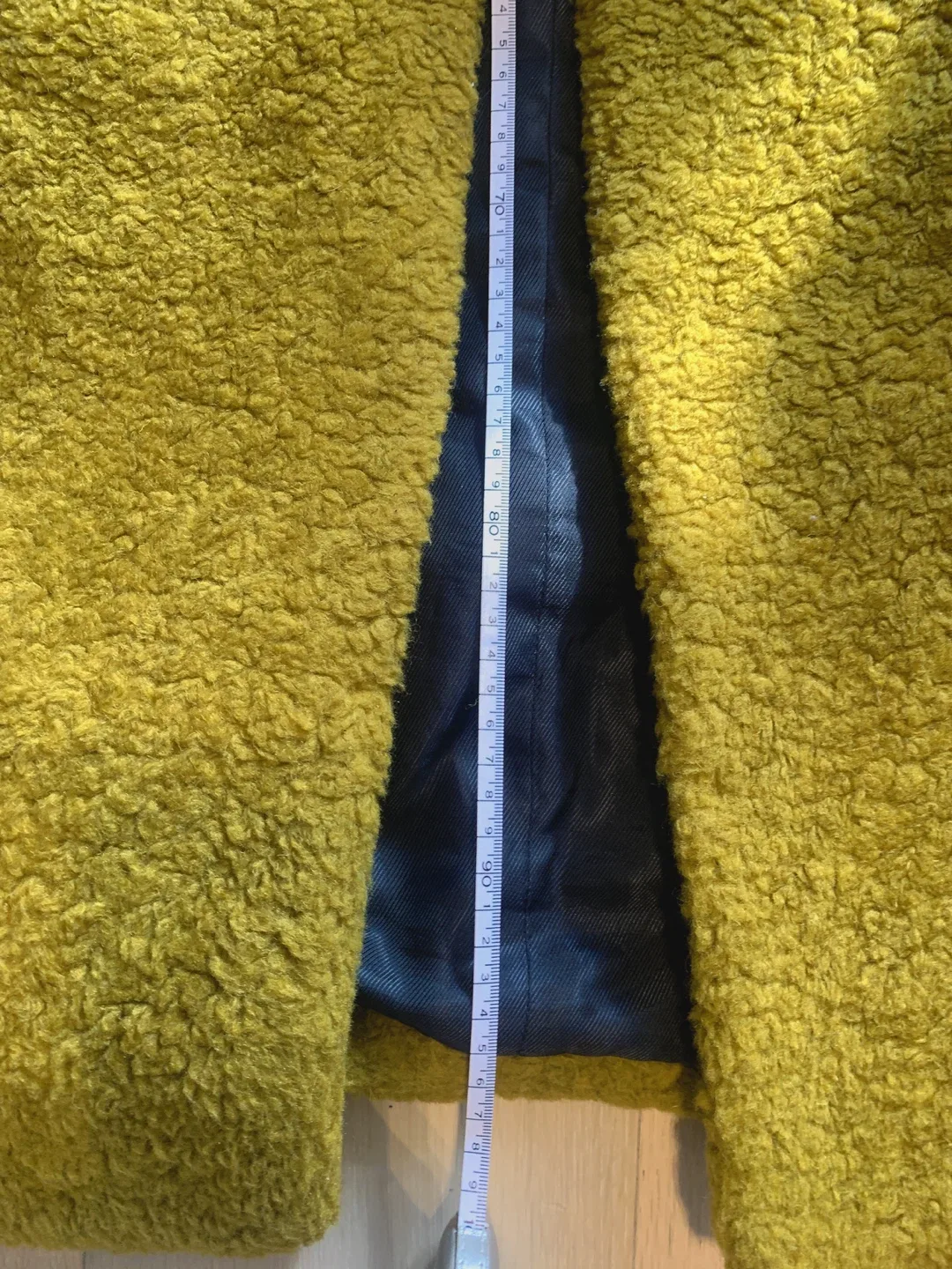 Zara Basic Yellow Teddy Coat - Size S image indicator(4)