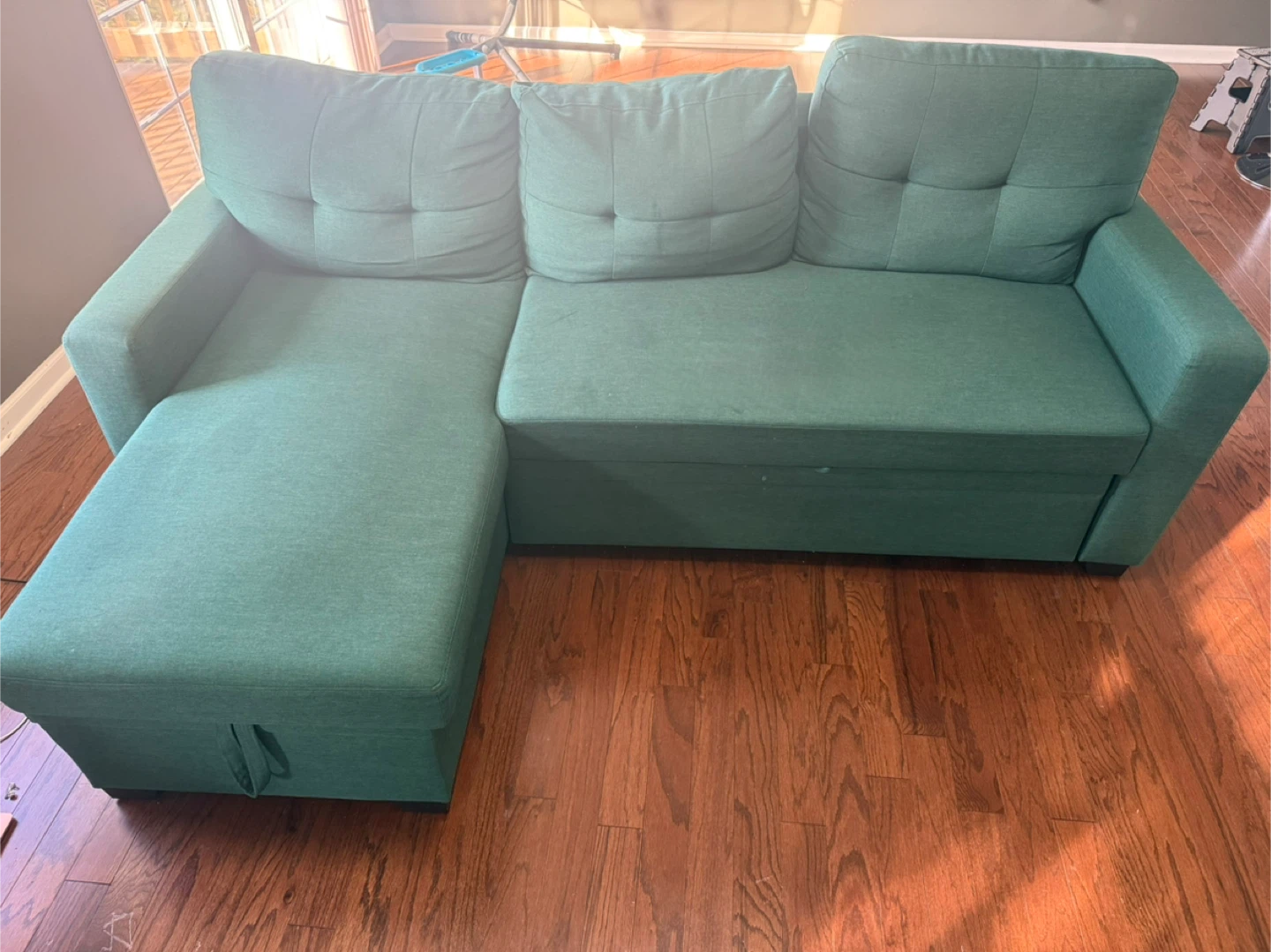 Green Sectional Sofa with Storage - photo 4