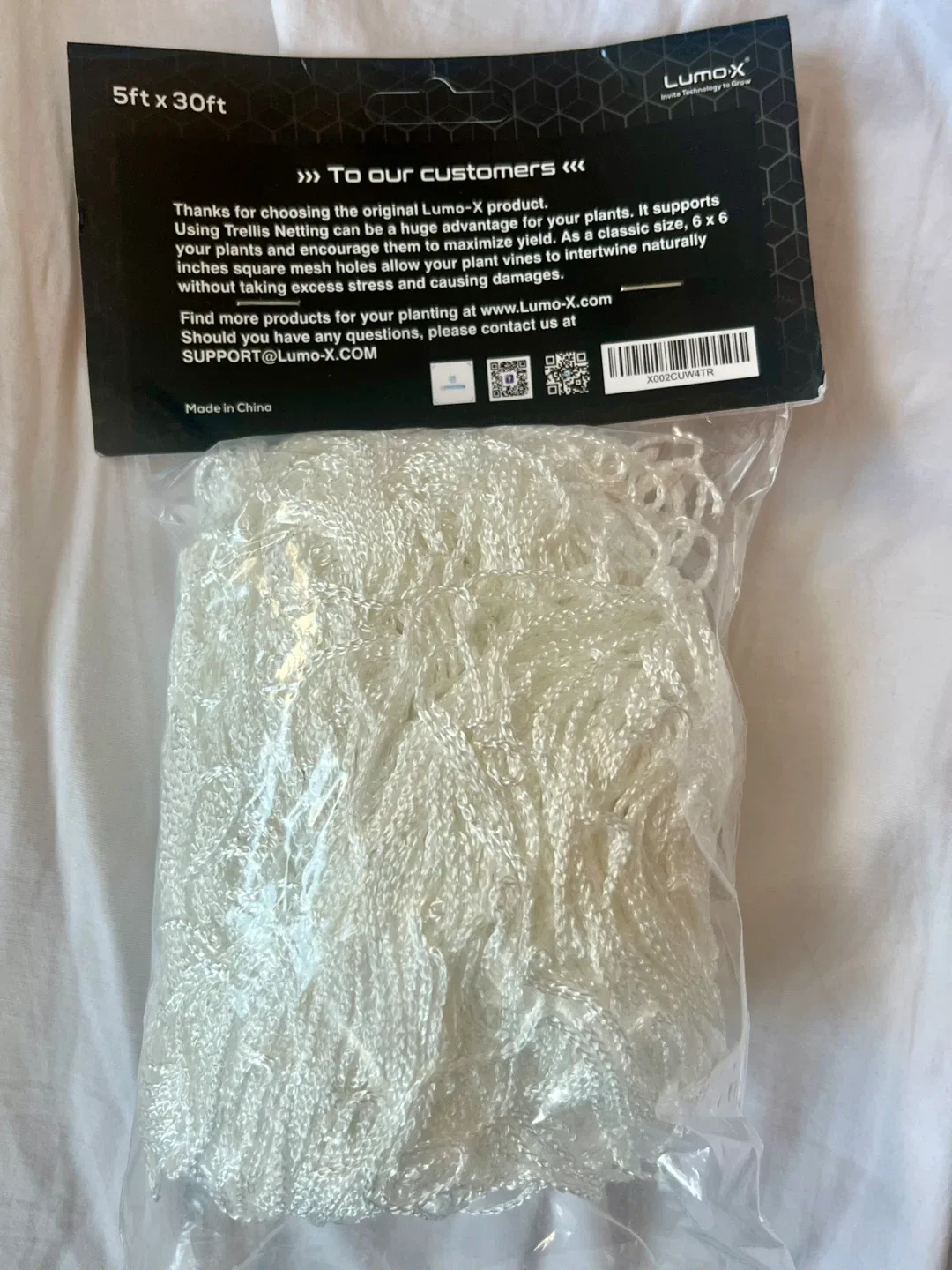 Lumo-X Trellis Netting, 5ft x 30ft, New image indicator(2)