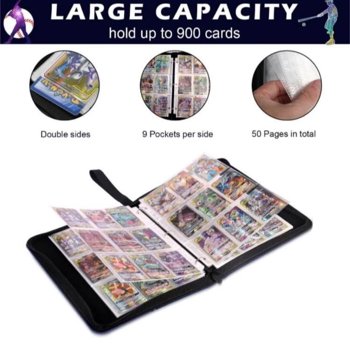 Baseball Card Binder Holder - Large Capacity - photo 2