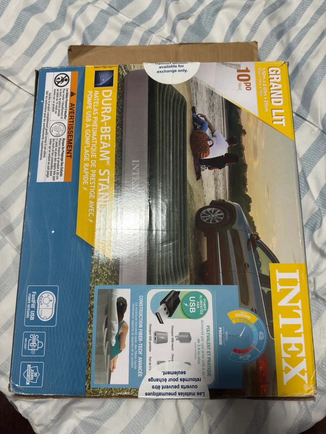 Intex Dura-Beam Standard Queen Air Mattress - New in Box image indicator(2)