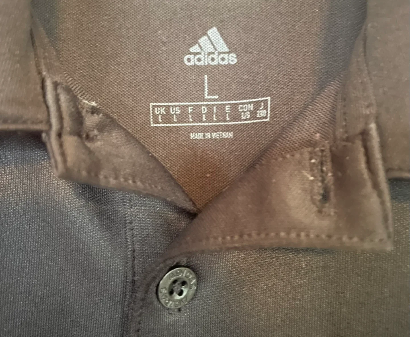 4 Adidas Black Golf Polo Shirt - Men’s Size Large. image indicator(4)