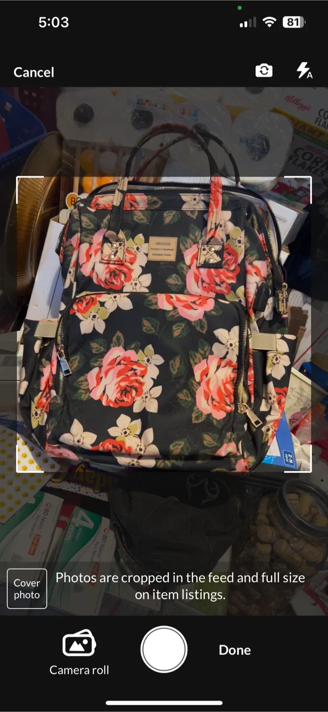 VSNOON Floral Diaper Backpack image indicator(2)