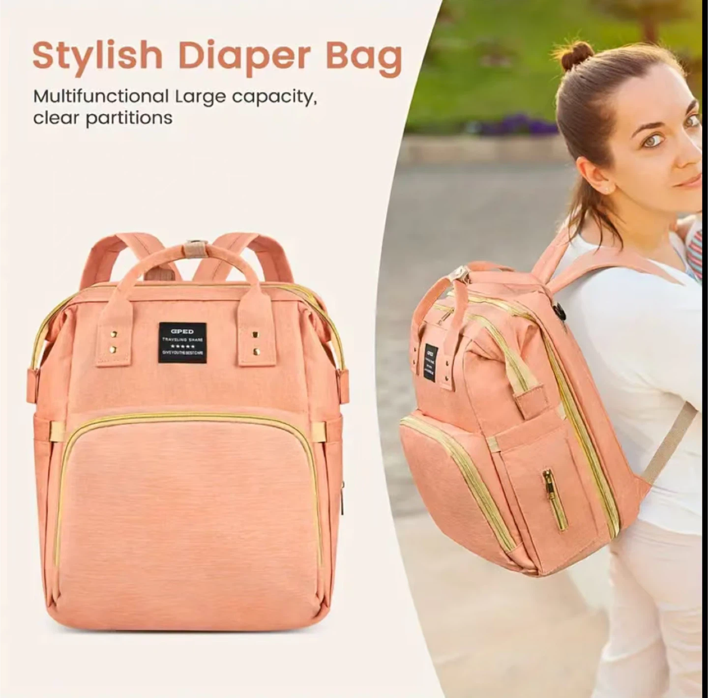 Stylish Diaper Bag - Black