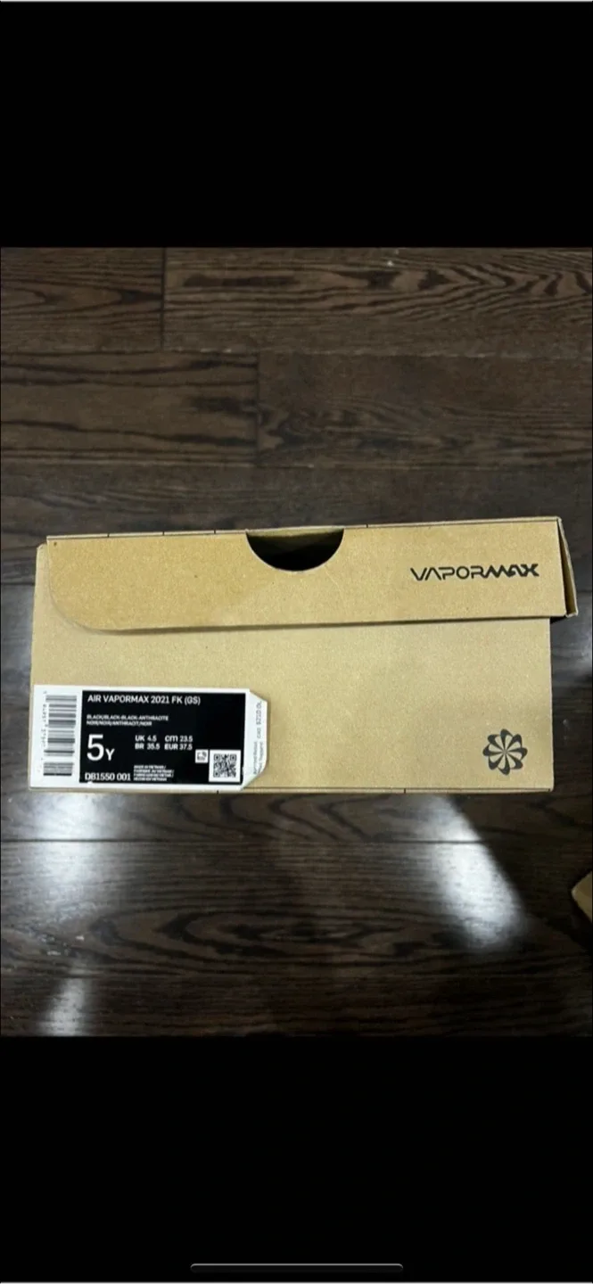 Nike Air Vapormax 2021 FK (GS) Black, Size 5 Youth image indicator(5)