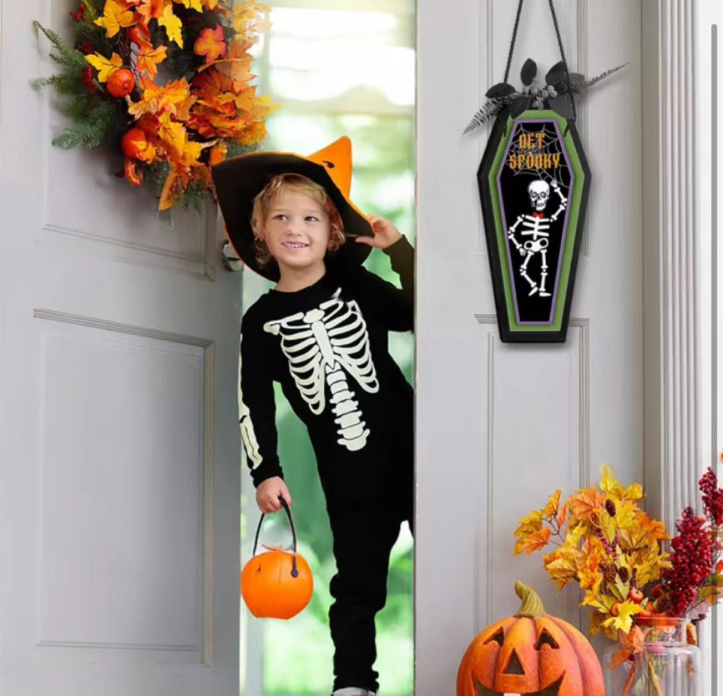 Halloween Coffin Door Decoration - "Get Spooky" - photo 5