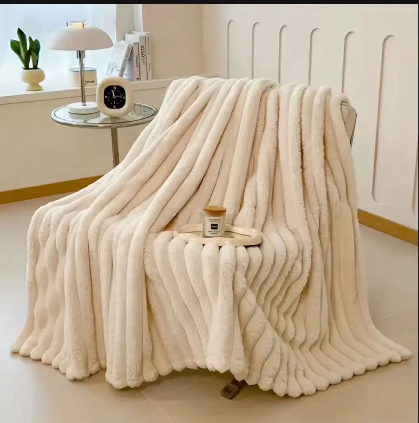 Creamy White Bed Blanket (39.37"x59.06") - photo 3