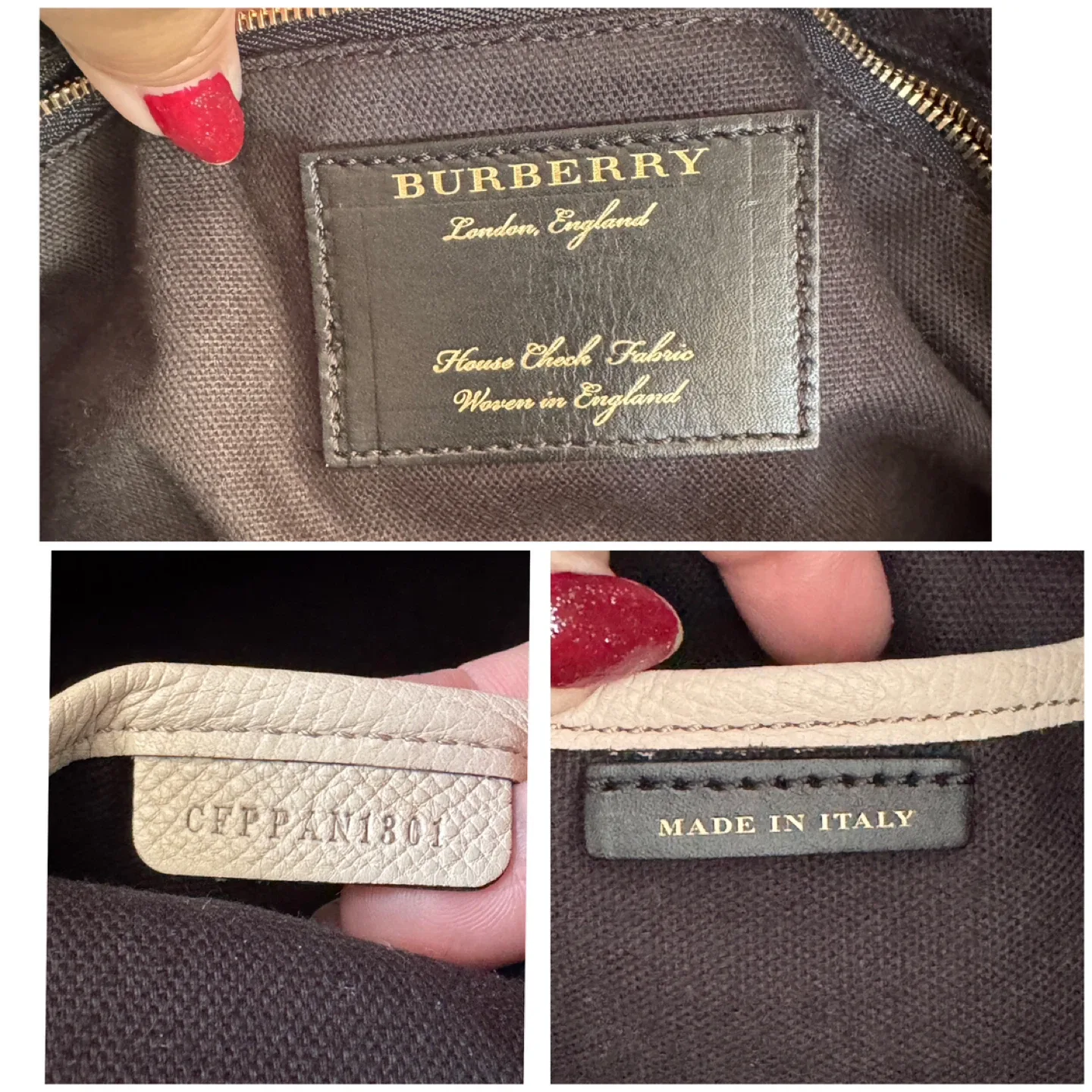 Burberry House Check Fabric Tote Bag image indicator(3)