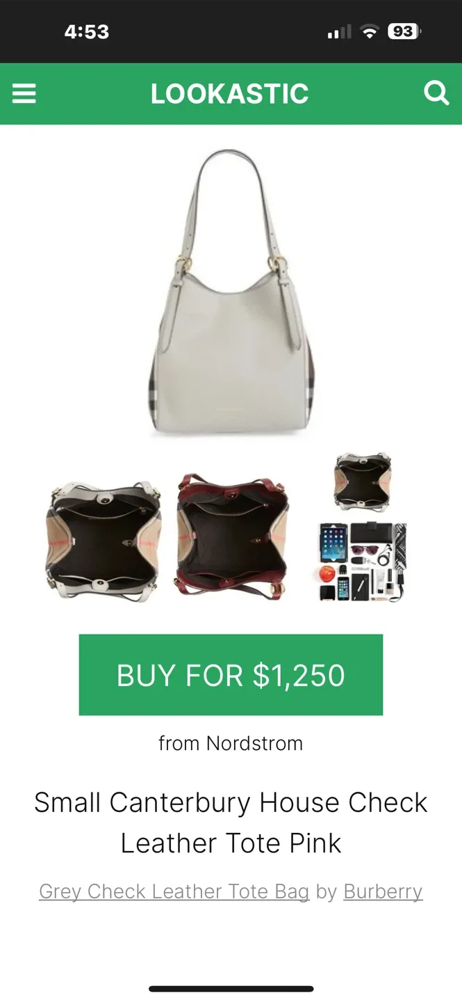 Burberry House Check Fabric Tote Bag image indicator(10)