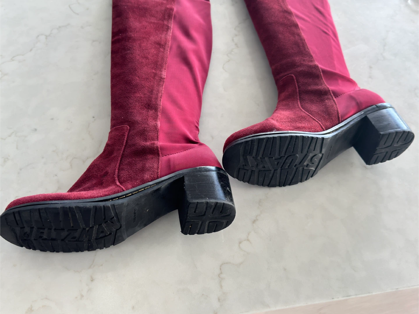 Stuart Weitzman Over-the-Knee Boots, Burgundy - photo 2
