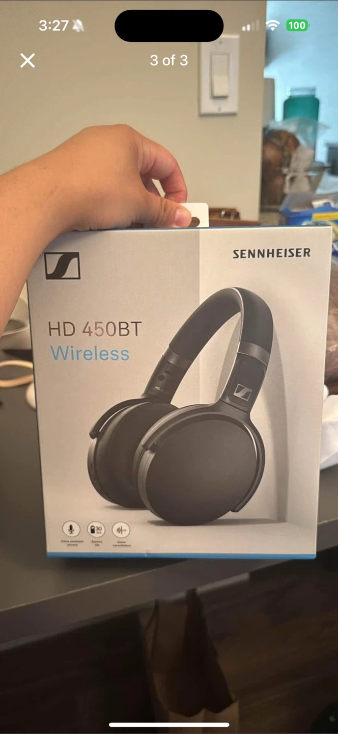Sennheiser HD 450BT Wireless Headphones - Like New!
