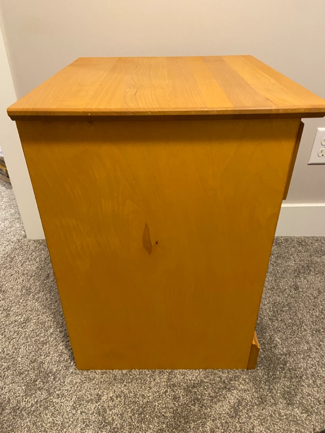Wooden Nightstand with Drawer - photo 5