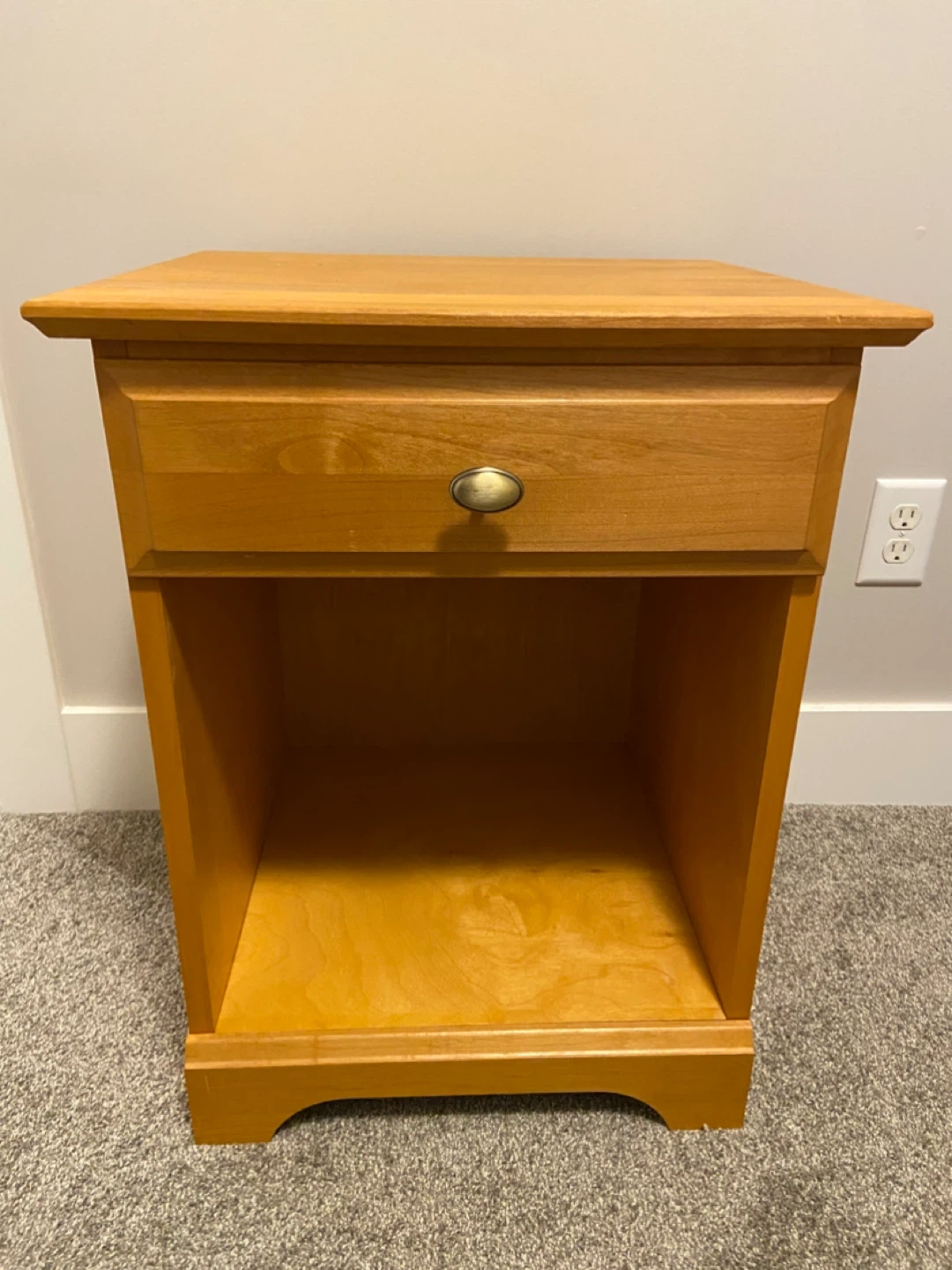 Wooden Nightstand with Drawer