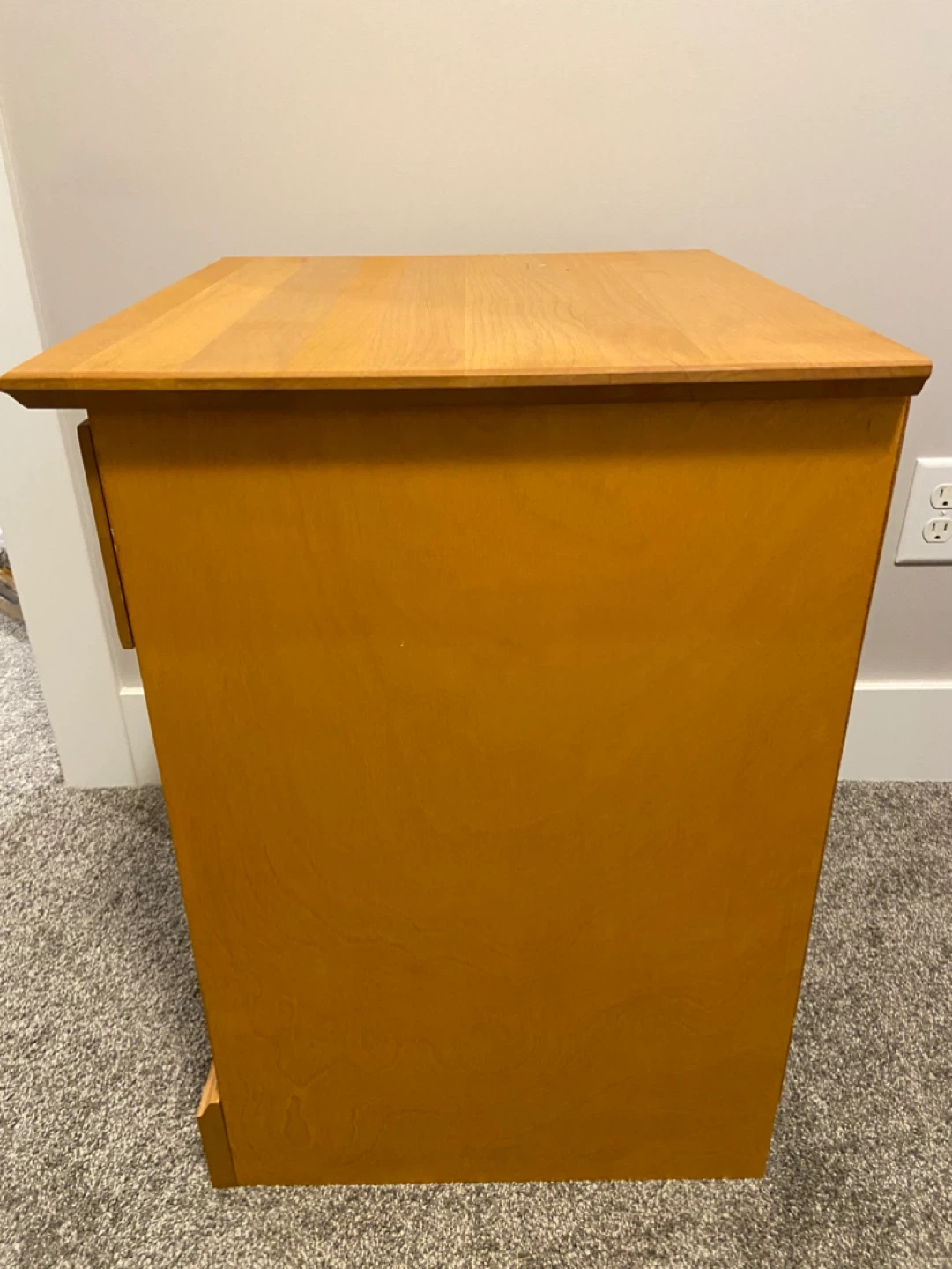 Wooden Nightstand with Drawer - photo 3