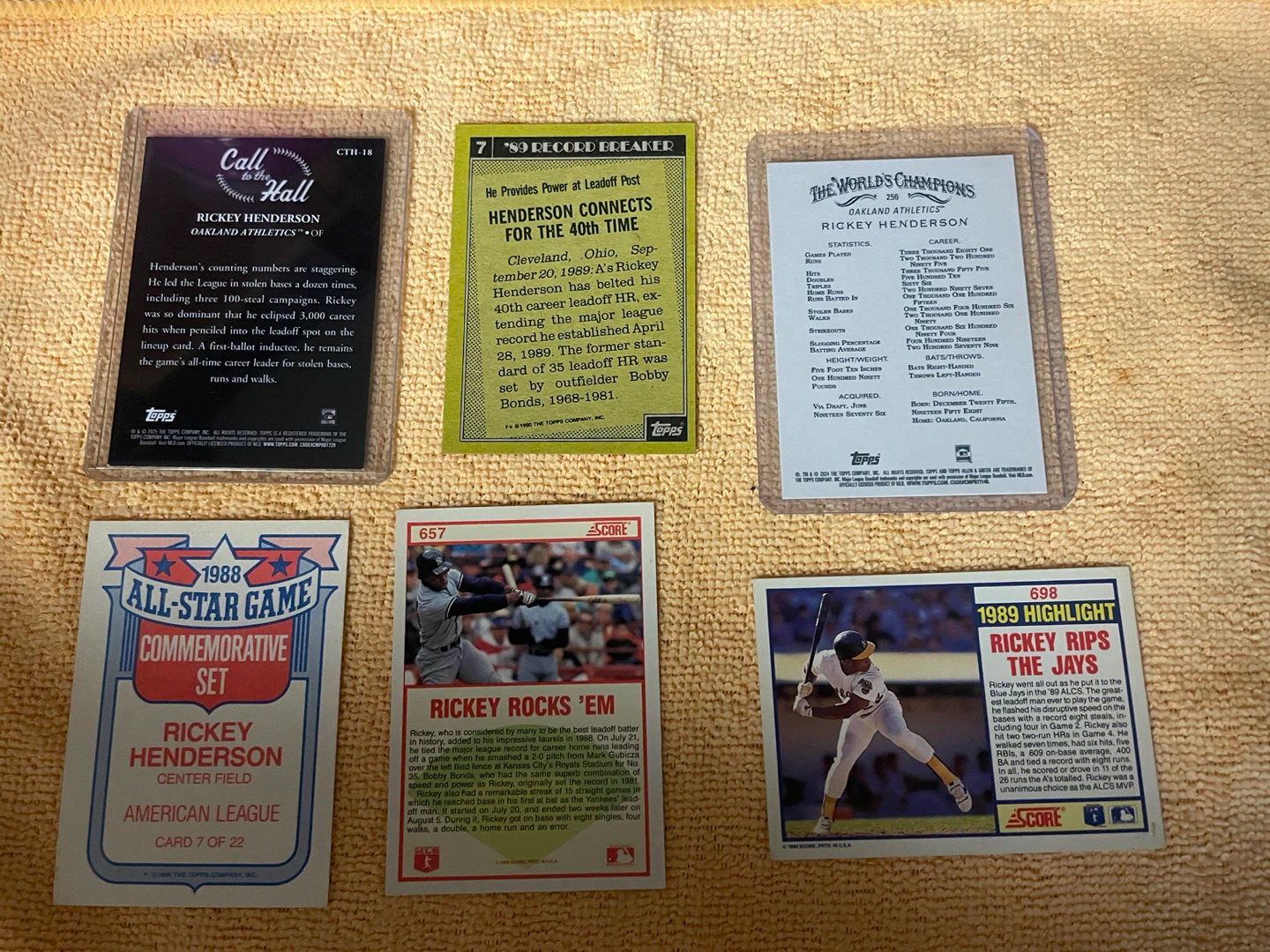 Rickey Henderson Baseball Cards - Topps, Score - photo 4