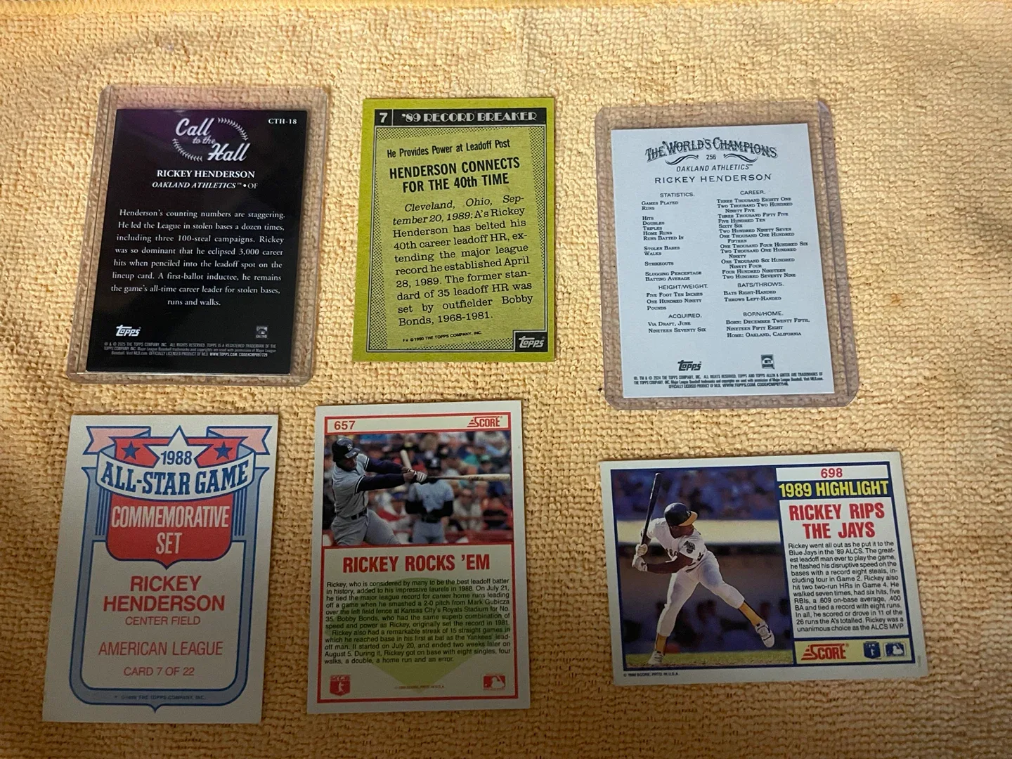Rickey Henderson Baseball Cards - Topps, Score image indicator(4)