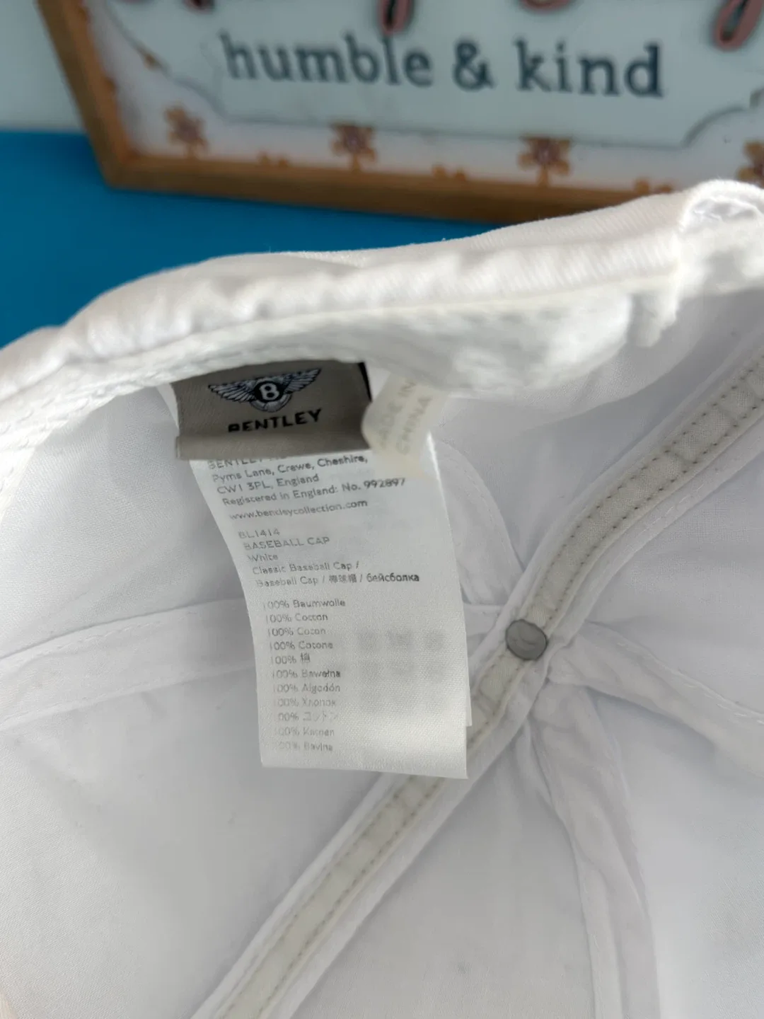 Bentley White Baseball Cap image indicator(4)