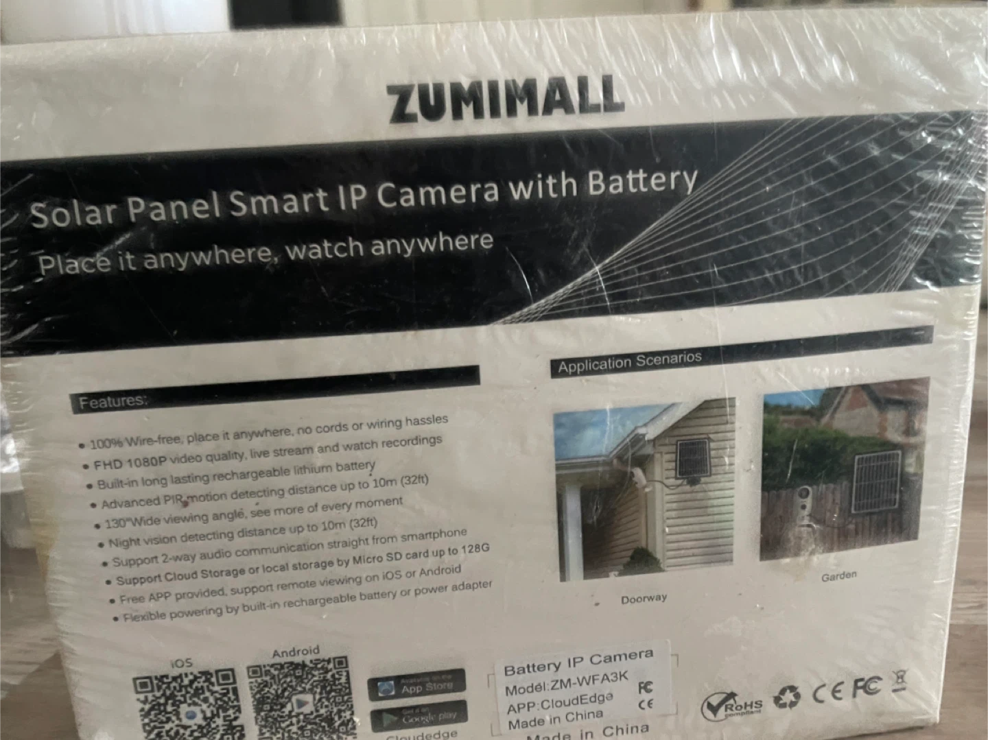 ZUMIMALL outdoor solar powered