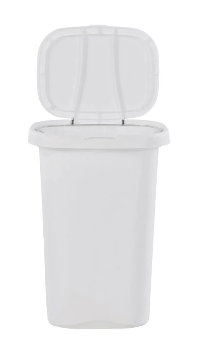 Rubbermaid Oval Touch Top White Trash Can - 13 gal