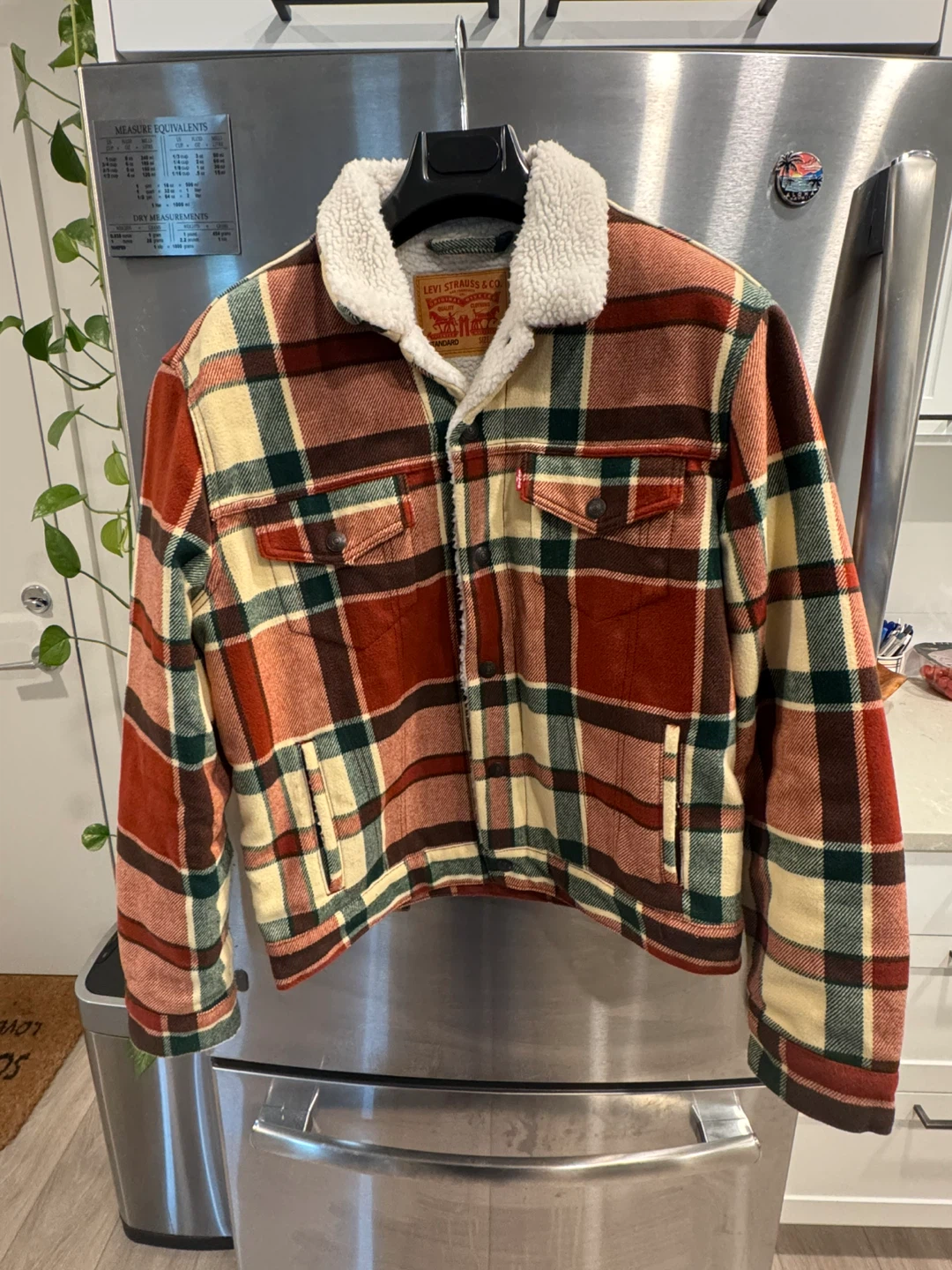 Levi’s plaid Sherpa trucker jacket