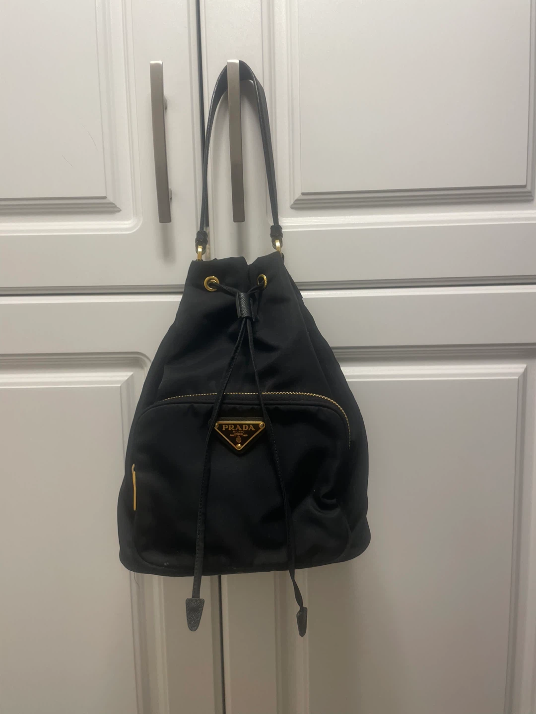 Prada Duet Re-Nylon Bucket Bag - Black