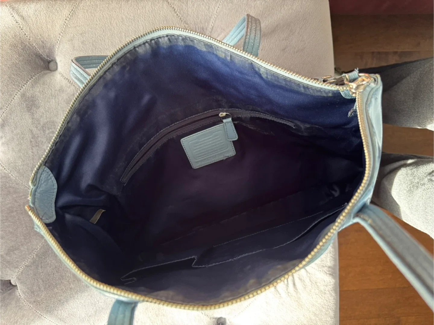 Coach Blue Tote Bag image indicator(4)